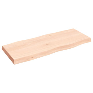 Tablero de mesa madera maciza roble borde natural 100x40x6 cm H