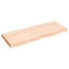 Tablero de mesa madera maciza roble borde natural 100x40x6 cm 2