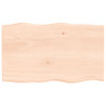 Tablero de mesa madera maciza roble borde natural 100x60x2 cm 1