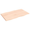 Tablero de mesa madera maciza roble borde natural 100x60x2 cm 2