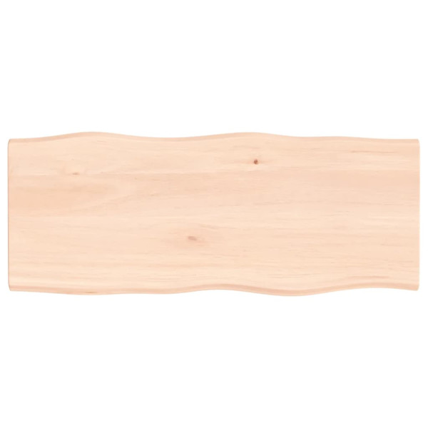 Tablero de mesa madera maciza roble borde natural 100x40x2 cm D