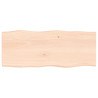 Tablero de mesa madera maciza roble borde natural 100x40x2 cm 1