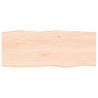 Tablero de mesa madera maciza roble borde natural 100x40x4 cm 1