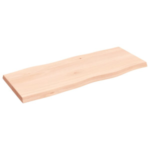 Tablero de mesa madera maciza roble borde natural 100x40x4 cm H