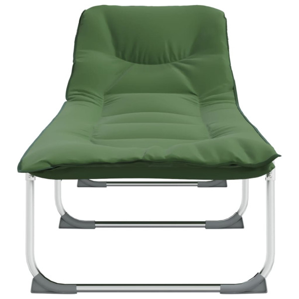 Tumbona plegable tela verde oscuro M 3