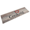 Alfombra de cocina lavable terciopelo Cooking gris 45x150 cm 1