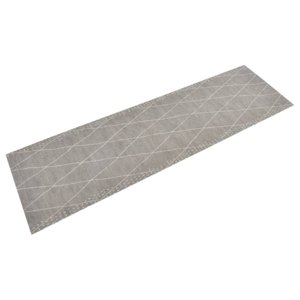 Alfombra de cocina lavable terciopelo dibujo rombos 45x150 cm D