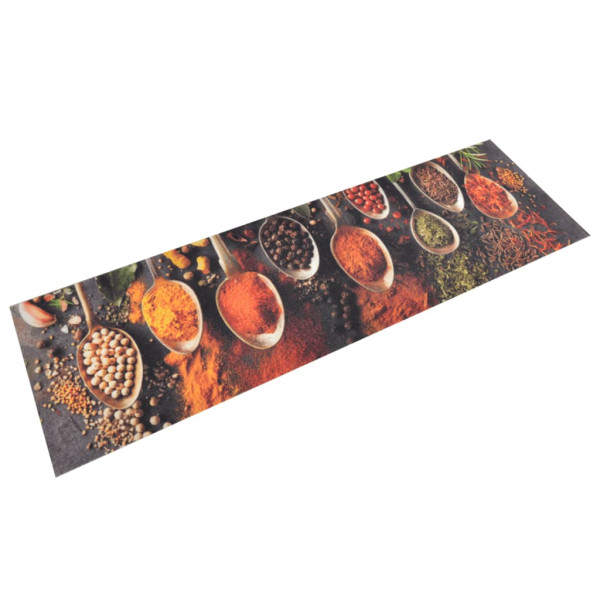 Alfombra de cocina lavable terciopelo cuchara especias 45x150cm D