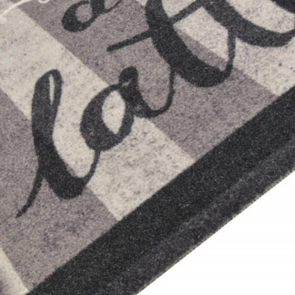 Tapete de cozinha lavável 45x150 cm veludo padrão café preto M 3