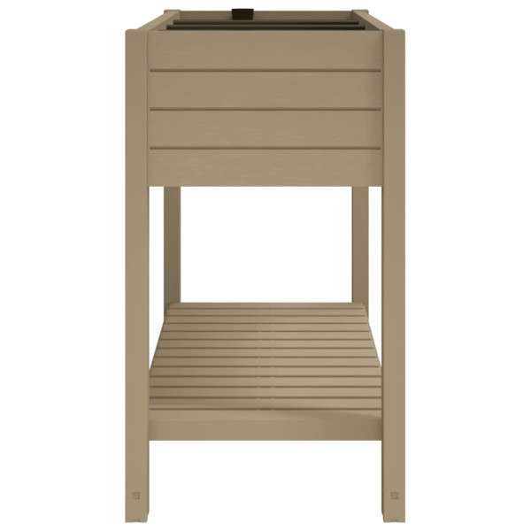 Jardinera alta polipropileno marrón claro 110x45x79 cm M 4