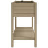 Canteiro elevado 110x45x79 cm polipropileno castanho-claro 4