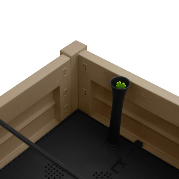 Jardinera alta polipropileno marrón claro 110x45x79 cm M 5