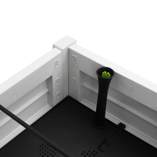 Jardinera alta polipropileno blanco 110x45x79 cm M 5