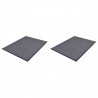 Felpudos de PVC 2 unidades gris 90x60 cm 1