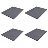 Felpudos de PVC 4 unidades gris 90x60 cm 1