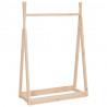 Suporte para roupas 100x45x150 cm madeira de pinho maciça 2