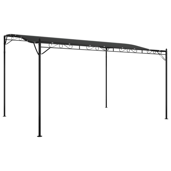 Toldo 4x3 m 180 g/m² tecido e aço antracite M 2