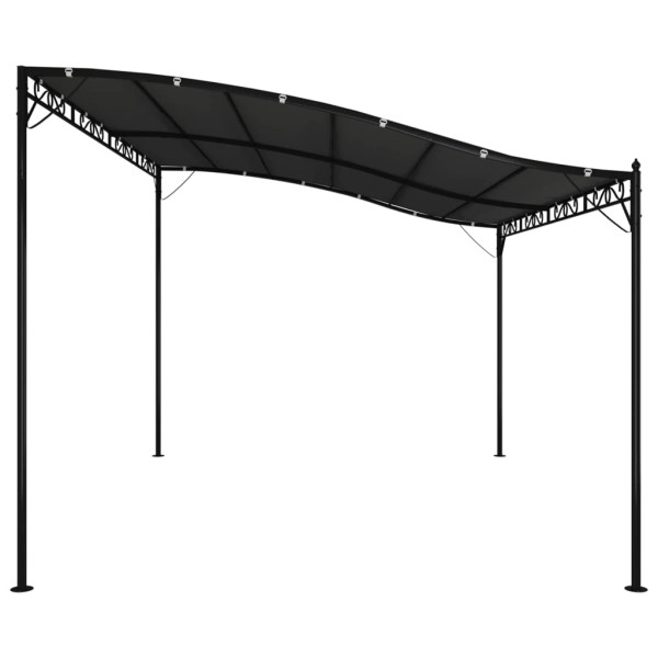 Toldo 4x3 m 180 g/m² tecido e aço antracite M 4