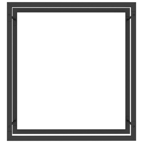 Leñero de acero negro mate 80x28x86 cm M 3