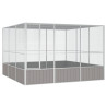 Gaiola p/ pássaros 302.5x324.5x211.5cm aço galvanizado cinzento 1