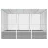 Gaiola p/ pássaros 302.5x324.5x211.5cm aço galvanizado cinzento 4