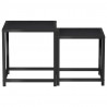 Mesas de centro 2 pcs MDF preto 3