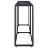Mesa consola vidrio templado mármol negro 160x35x75.5 cm 4
