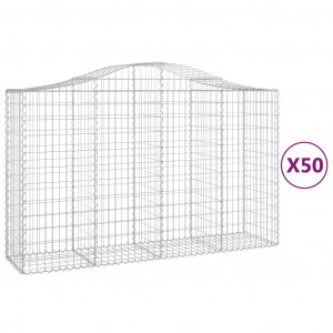 Cestos gabião arqueados 50 pcs 200x50x120/140 ferro galvanizado H