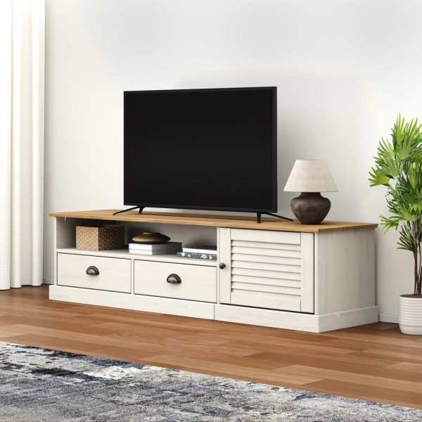 Mueble para TV VIGO madera maciza de pino blanco 156x40x40 cm M 3