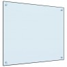 Protección salpicaduras cocina vidrio templado blanco 70x60 cm 1