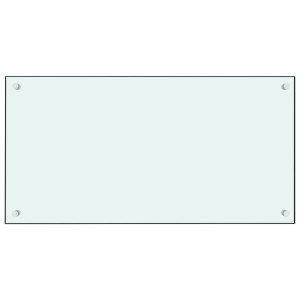 Protección salpicaduras cocina vidrio templado blanco 80x40 cm H