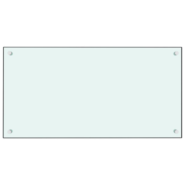 Protección salpicaduras cocina vidrio templado blanco 80x40 cm M 2