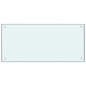 Protección salpicaduras cocina vidrio templado blanco 90x40 cm H