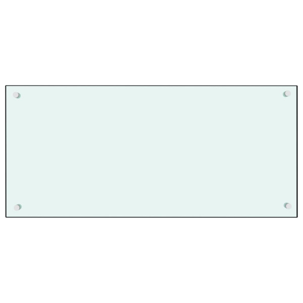 Protección salpicaduras cocina vidrio templado blanco 90x40 cm M 2