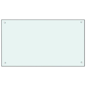 Protección salpicaduras cocina vidrio templado blanco 90x50 cm H