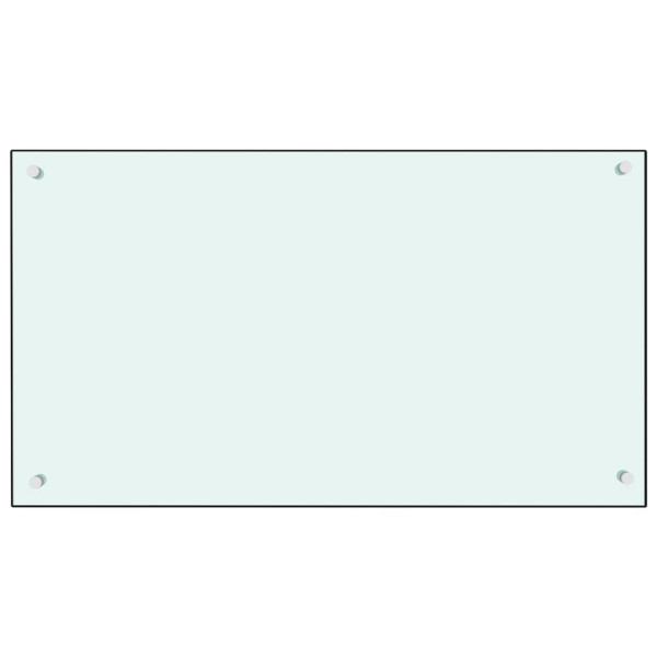 Protección salpicaduras cocina vidrio templado blanco 90x50 cm M 2