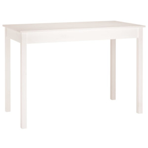Mesa de jantar 110x55x75 cm madeira de pinho maciça branco H