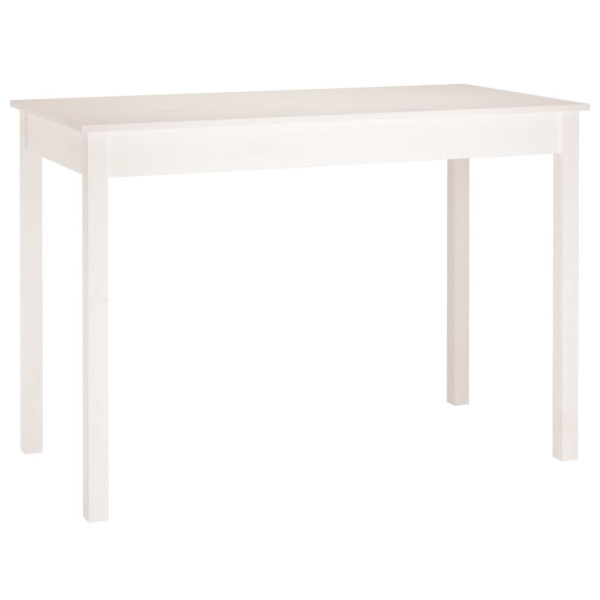 Mesa de comedor madera maciza de pino blanca 110x55x75 cm M 2