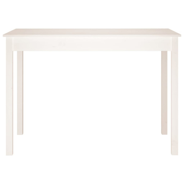 Mesa de jantar 110x55x75 cm madeira de pinho maciça branco M 3