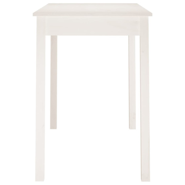 Mesa de jantar 110x55x75 cm madeira de pinho maciça branco M 4