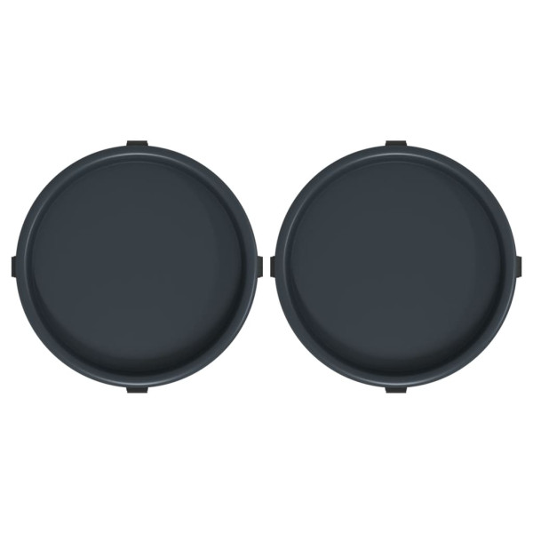 Carrinhos de plantas c/ rodas 2 pcs diâmetro 34 cm 35 kg cinza M 4