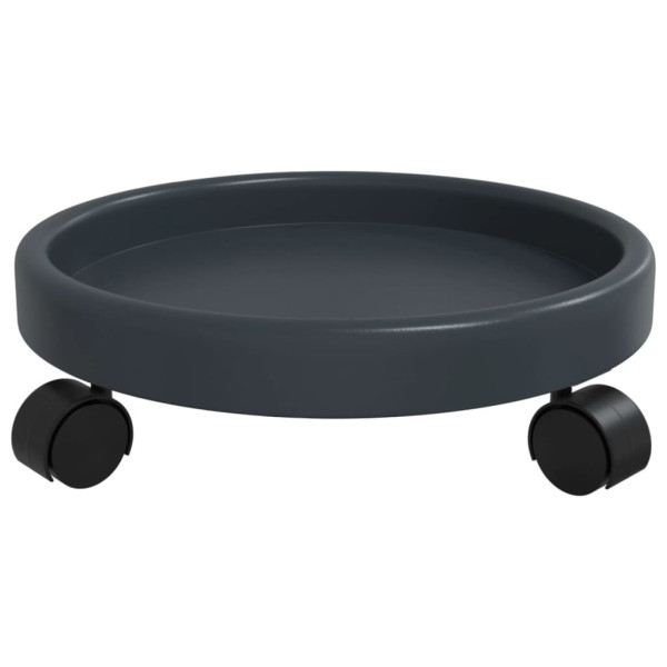 Carrinhos de plantas c/ rodas 2 pcs diâmetro 34 cm 35 kg cinza M 5