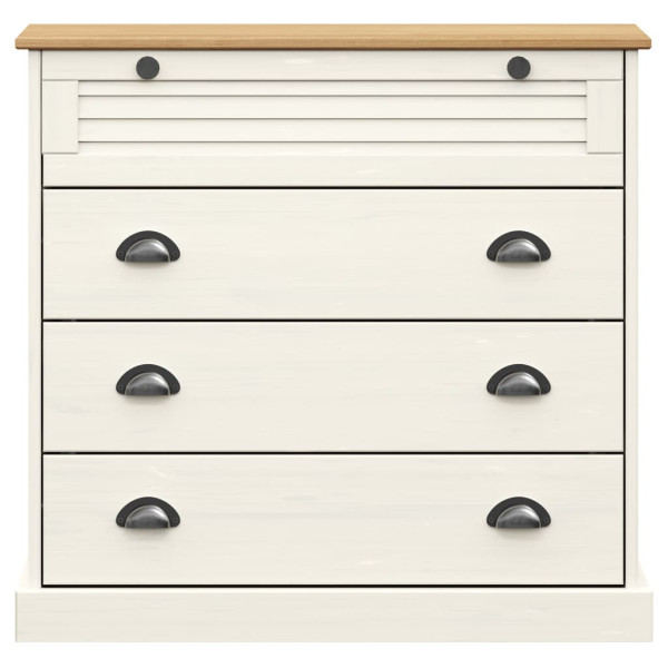 Armário com gavetas VIGO 80x40x76 cm pinho maciço branco M 4