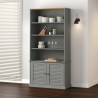 Librería VIGO madera maciza de pino gris 85x35x170 cm 1