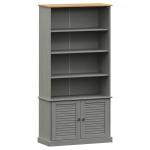 Librería VIGO madera maciza de pino gris 85x35x170 cm H
