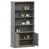 Librería VIGO madera maciza de pino gris 85x35x170 cm 3