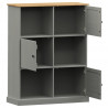 Librería VIGO madera maciza de pino gris 90x35x114.5 cm 5