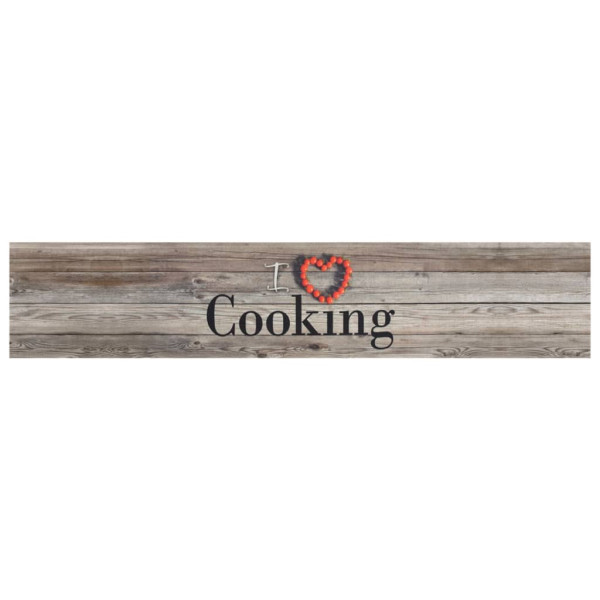Alfombra de cocina lavable terciopelo Cooking gris 60x300 cm M 2