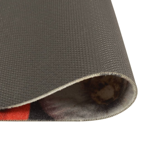 Tapete de cozinha lavável 60x300 cm veludo padrão vinho/jantar M 4