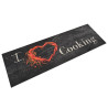 Alfombra de cocina lavable terciopelo Cooking negro 60x180 cm 1